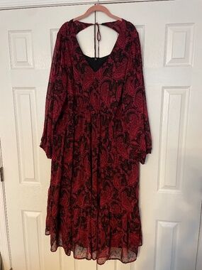 Red and black torrid long dress